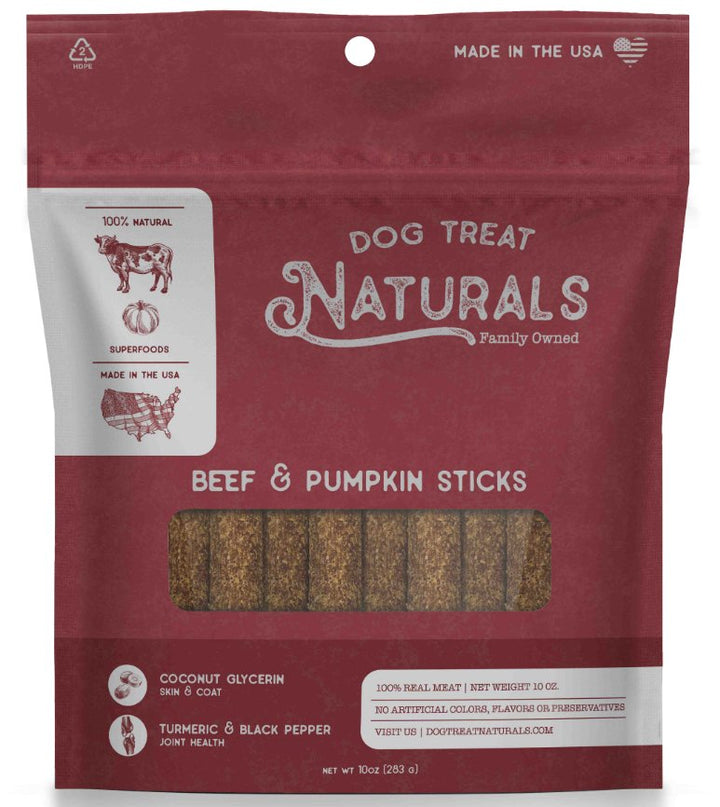 Dog Treat Naturals Superfood Sticks - Beef & Pumpkin - Pets Essentials