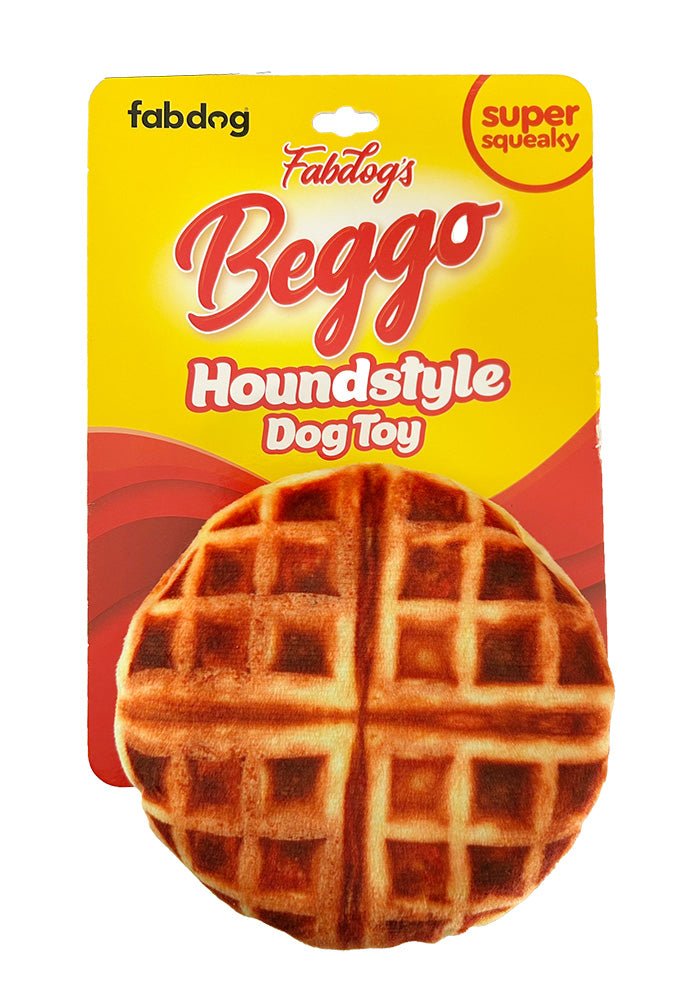 fabdog Foodies Squeak Toy - Beggo Waffle - Pets Essentials