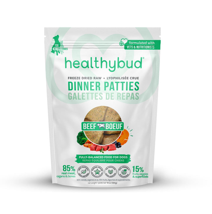 healthybud Freeze - Dried Dinner Patties - Beef - Pets Essentials