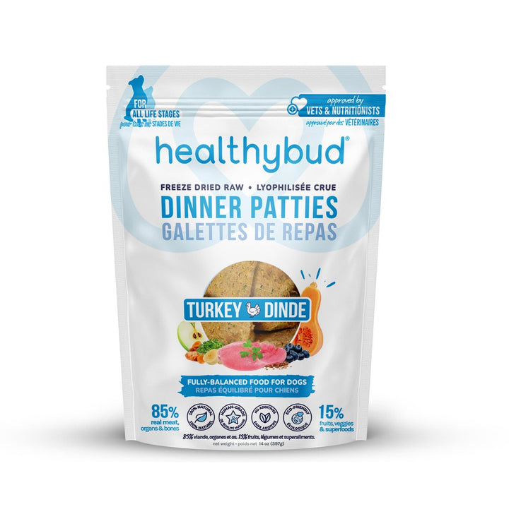 healthybud Freeze - Dried Dinner Patties - Turkey - Pets Essentials