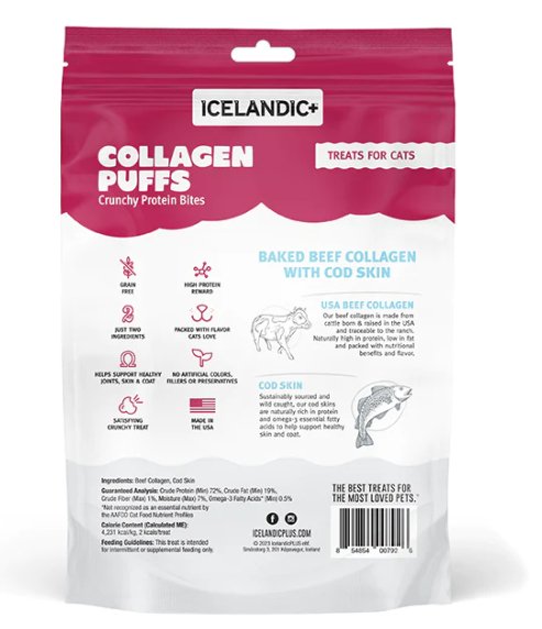 Icelandic+ Collagen Puffs for Cats - Cod Skin - Pets Essentials