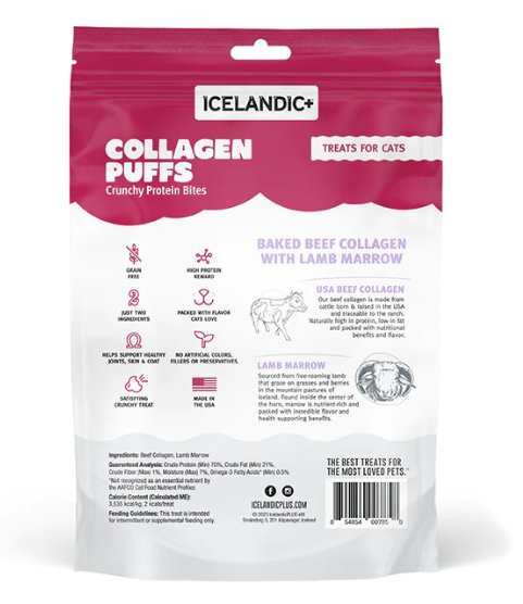 Icelandic+ Collagen Puffs for Cats - Lamb Marrow - Pets Essentials