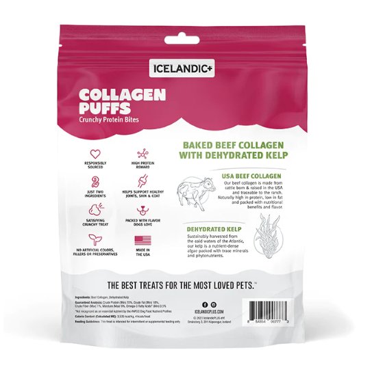 Icelandic+ Collagen Puffs for Dogs - Kelp - Pets Essentials