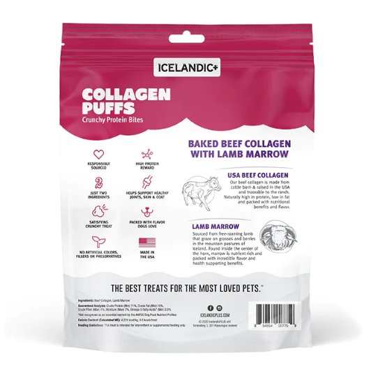 Icelandic+ Collagen Puffs for Dogs - Lamb Marrow - Pets Essentials