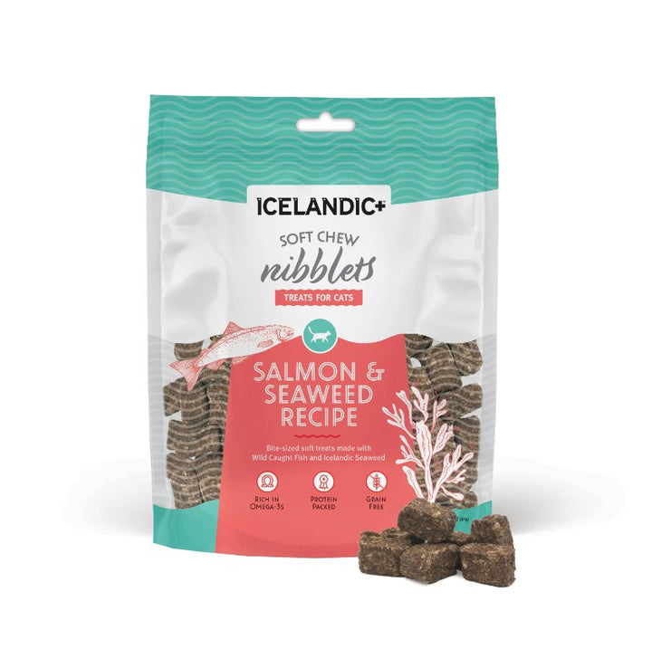 Icelandic+ Soft Chew Nibblets for Cats - Salmon & Seaweed - Pets Essentials