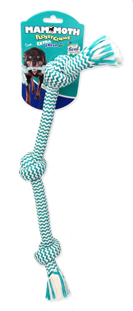 Mammoth Flossy Chews - Extra Fresh - 3 Knot Bones - Pets Essentials