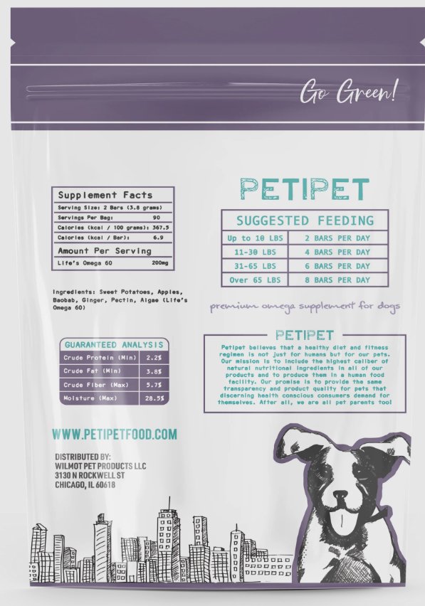 PETIPET Omega DHA Bars - Pets Essentials