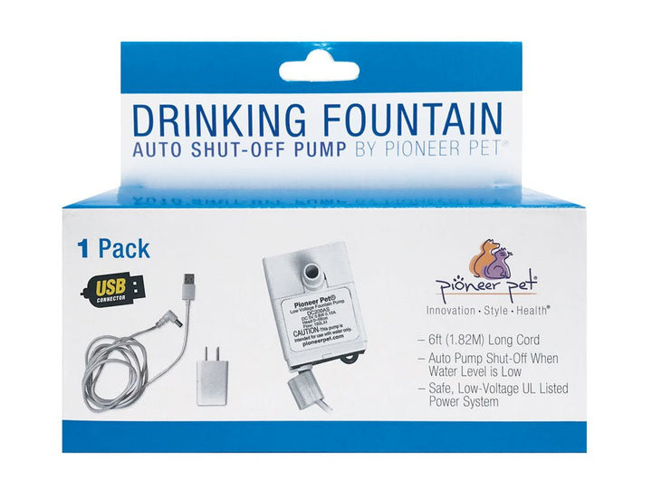 PIONEER Drinking Fountain Auto Shut - Off Pump - Pets Essentials