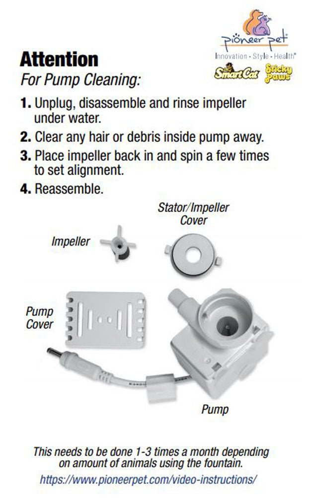 PIONEER Drinking Fountain Auto Shut - Off Pump - Pets Essentials