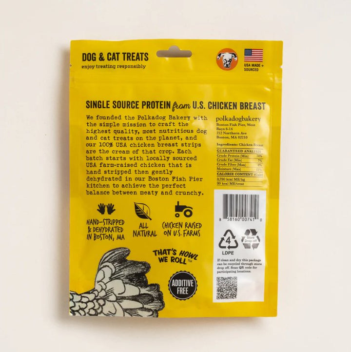 polkadog Chicken Strips Jerky - Shorties - Pets Essentials