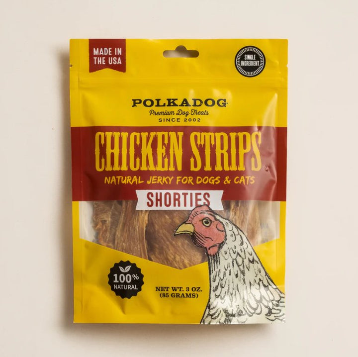 polkadog Chicken Strips Jerky - Shorties - Pets Essentials