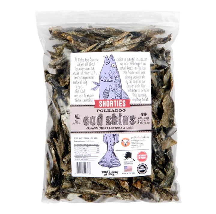 polkadog Cod Skins Jerky - Shorties - Pets Essentials