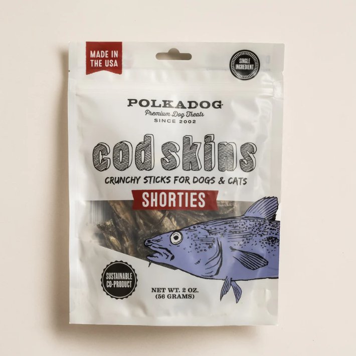 polkadog Cod Skins Jerky - Shorties - Pets Essentials