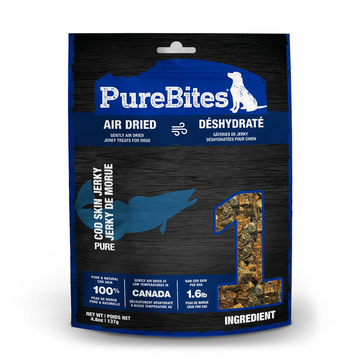 PureBites Air Dried Cod Skin Jerky - Canine - Pets Essentials