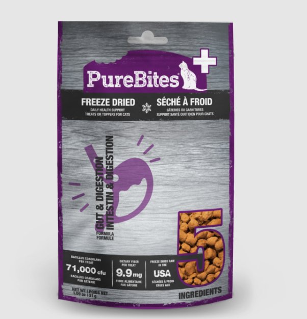 PureBites+ Freeze Dried Treat - Gut & Digestion - Feline - Pets Essentials