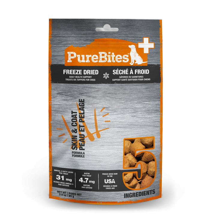 PureBites+ Freeze Dried Treat - Skin & Coat - Canine - Pets Essentials
