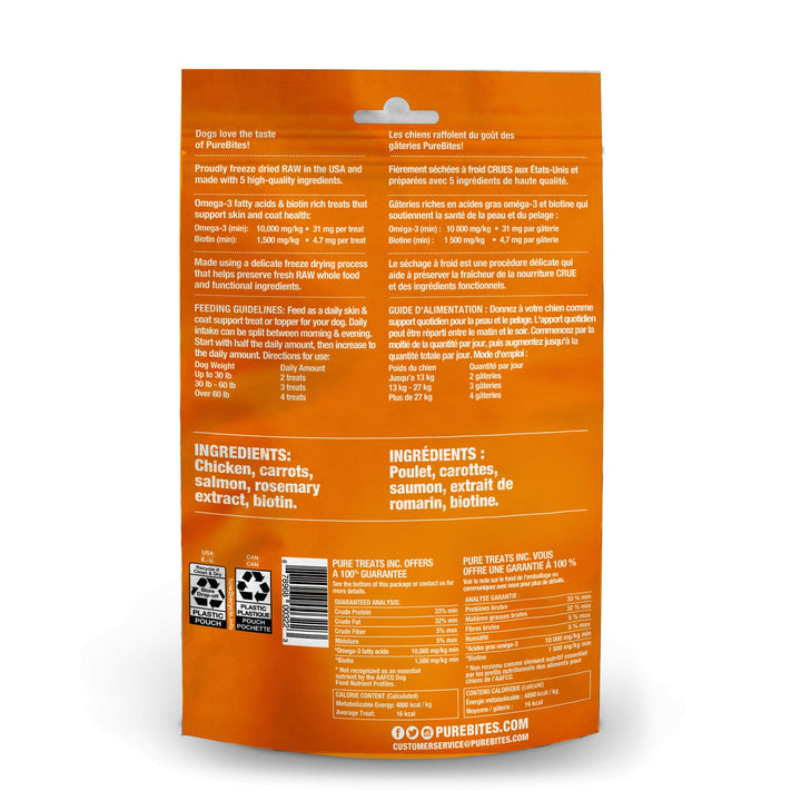 PureBites+ Freeze Dried Treat - Skin & Coat - Canine - Pets Essentials