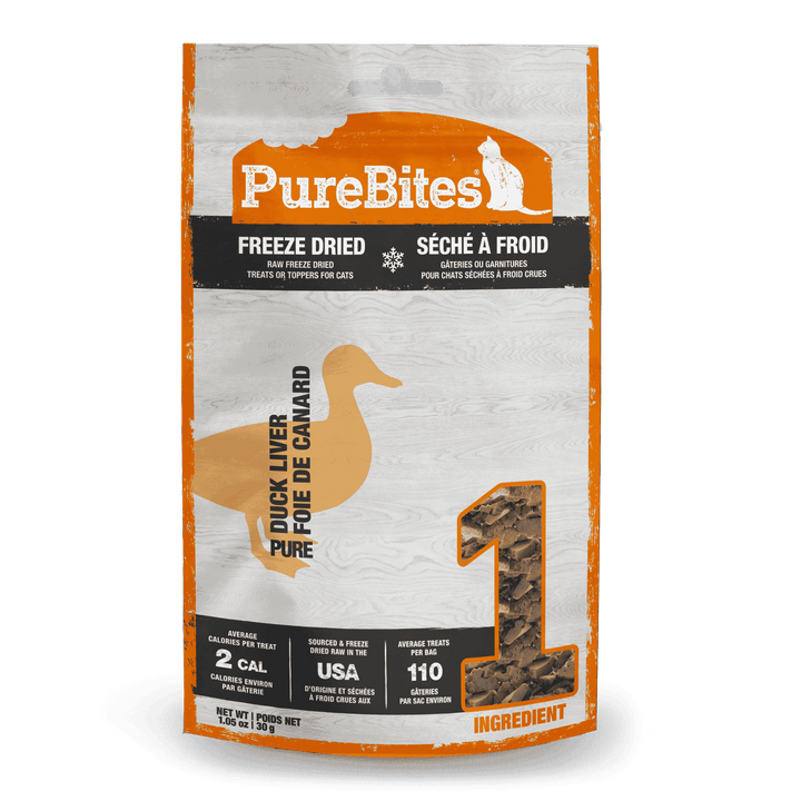 PureBites Freeze Dried Treats - Duck Liver - Feline - Pets Essentials