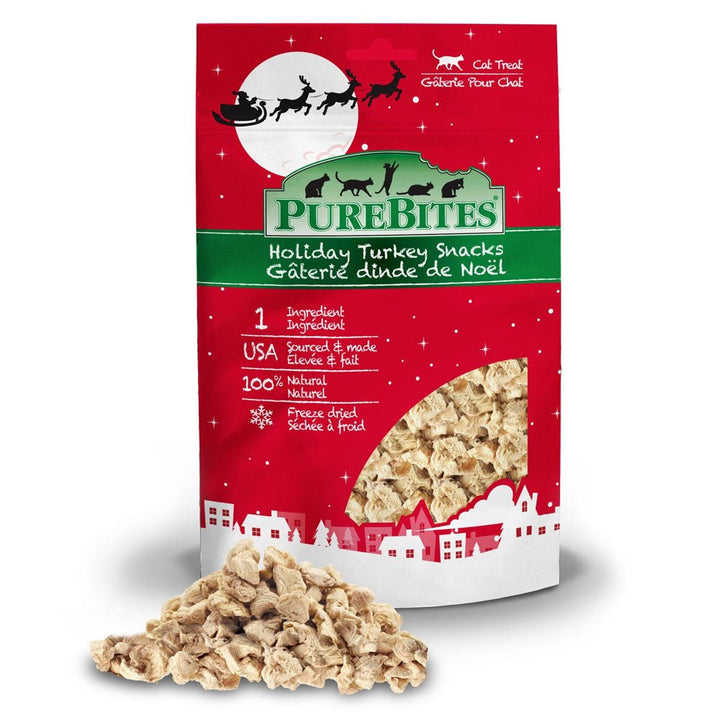 PureBites Freeze Dried Treats - Holiday Turkey - Feline - Pets Essentials