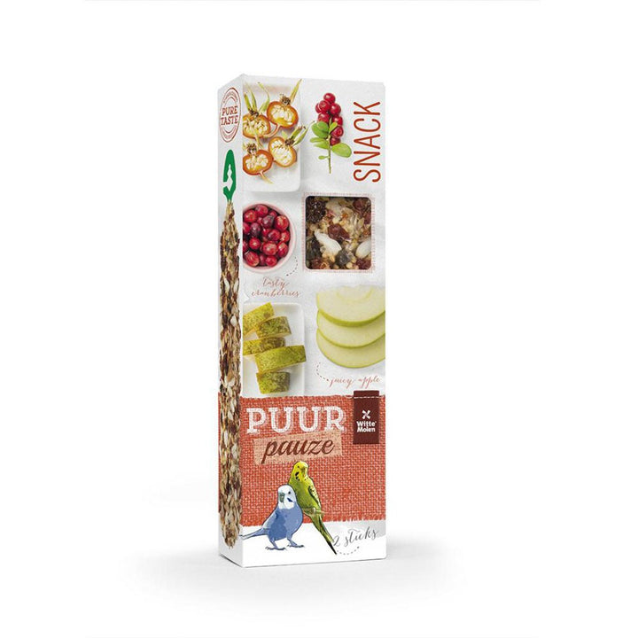 PUUR Pauze Bird Snack Sticks - Apple & Cranberry - Pets Essentials