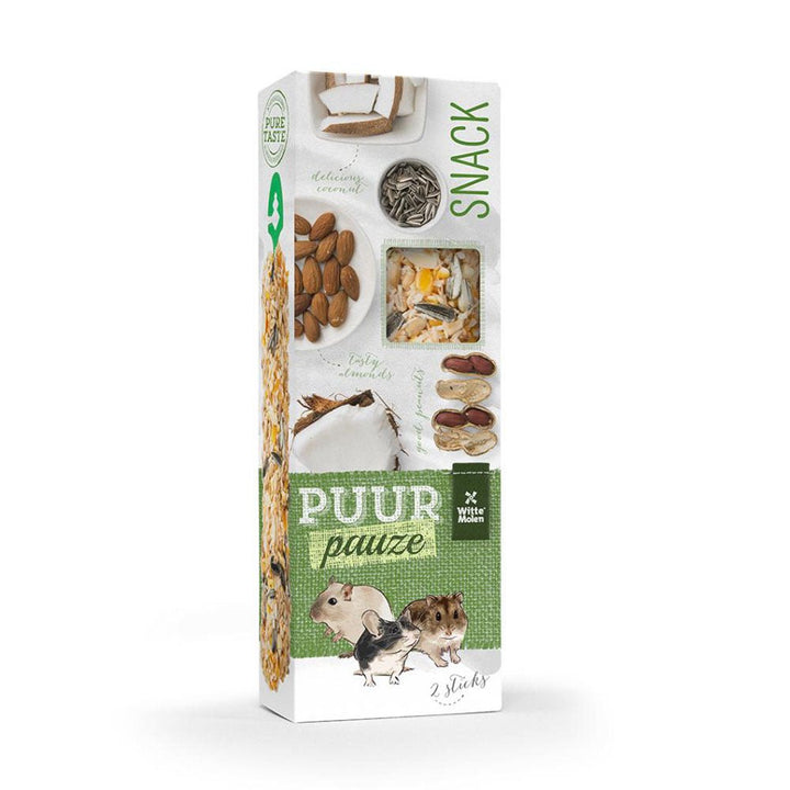 PUUR Pauze Small Animal Snack Sticks - Almond & Peanut - Pets Essentials