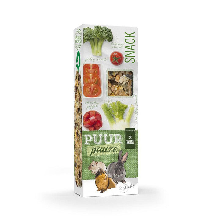 PUUR Pauze Small Animal Snack Sticks - Broccoli & Tomato - Pets Essentials