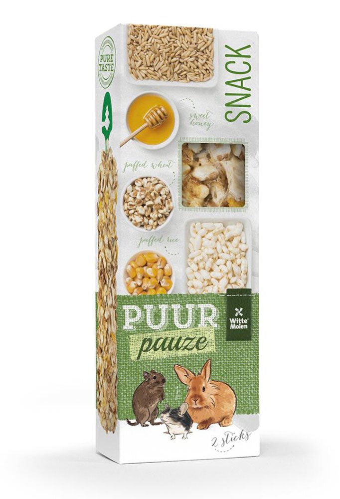 PUUR Pauze Small Animal Snack Sticks - Puffed Rice - Pets Essentials