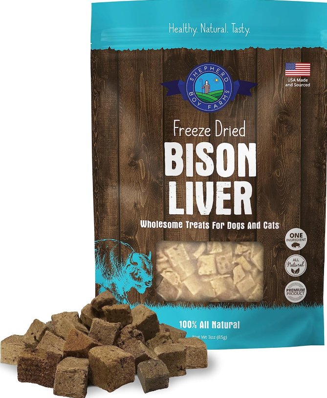 Shepherd Boy Farms Freeze Dried Treat - Bison Liver - Pets Essentials