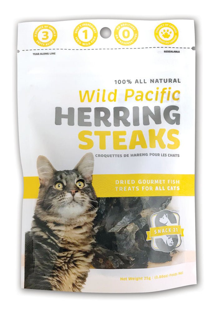 Snack 21 Wild Pacific Herring Steaks for Cats - Pets Essentials